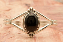 Navajo Jewelry Genuine Black Onyx Sterling Silver Bracelet